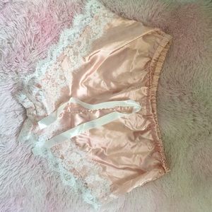 Floral Lace Satin Shorts